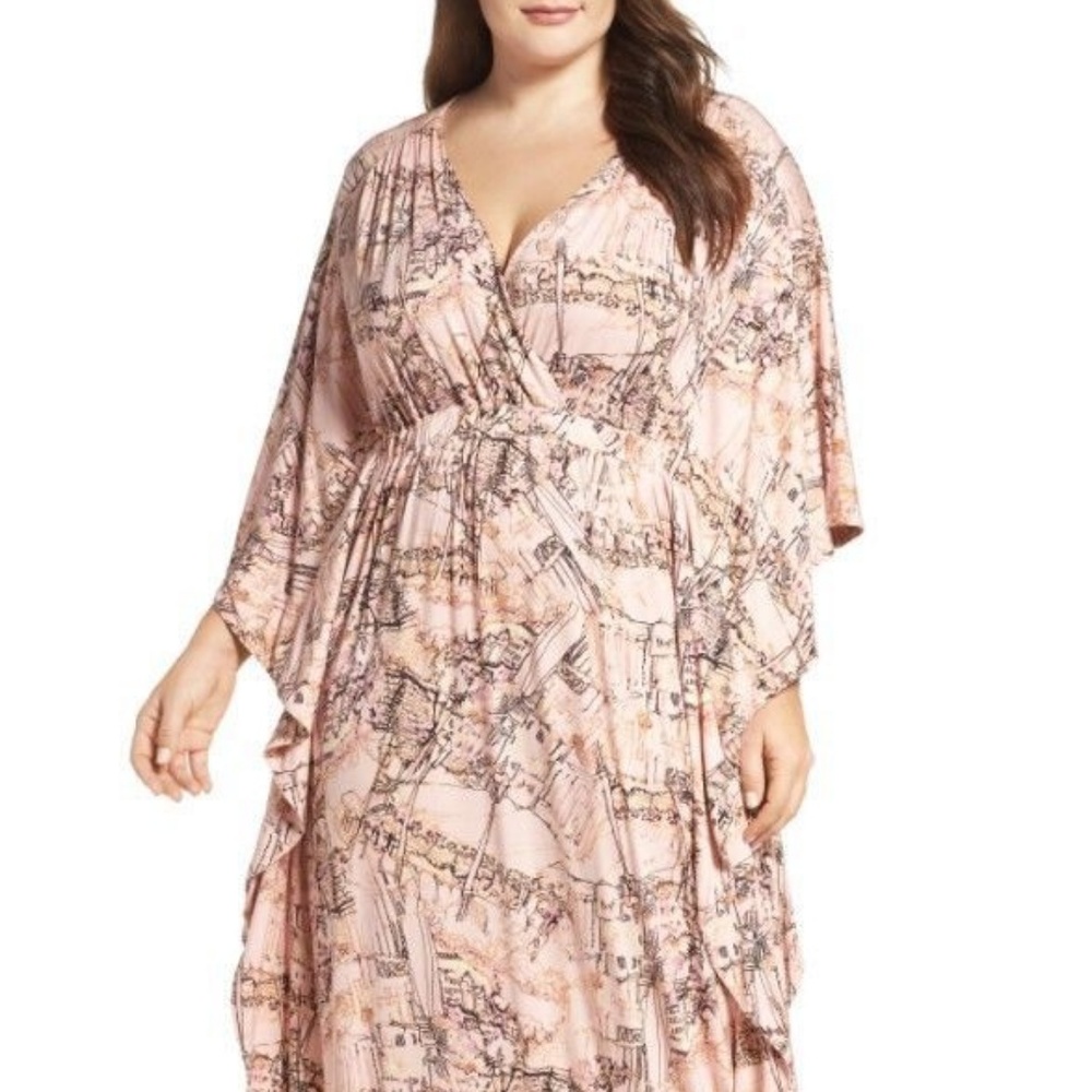 Melissa McCarthy Maxi Bit City Cascade Dress 1X